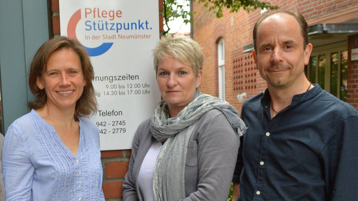 Das Team des Pflegestützpunkts: Stefanie Hack, Kersten Andresen und Kai Falck