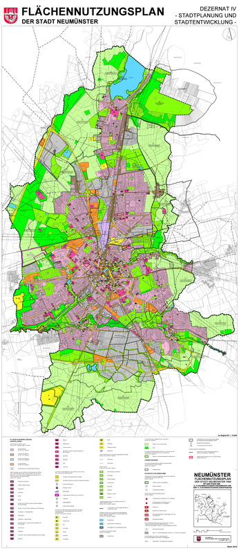 Der aktuell gültige Flächennutzungsplan der Stadt Neumünster – Stand: Mai 2024