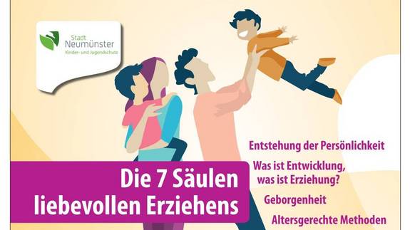 Ausschnitt des Plakats für die Veranstaltung "Die 7 Säulen liebevollen Erziehens"