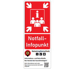 Schild Notfall-Infopunkt