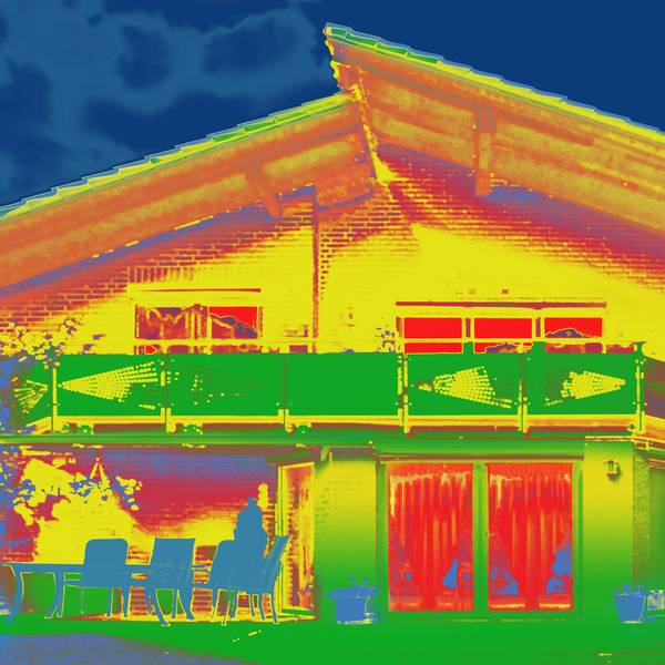 Thermographie-Bild von einem Gebäude