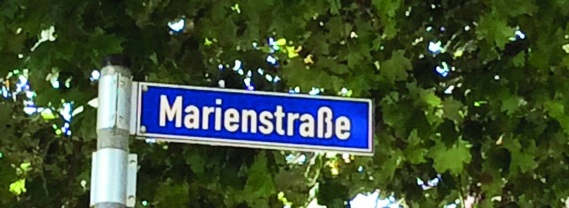 Straßenschild "Marienstraße"