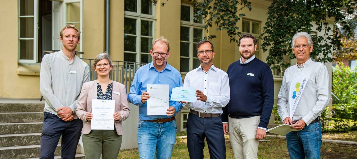 Thomas Rothmund, Julia Schirrmacher, OB Tobias Bergmann, Prof. Dr. Frank Osterwald, Axel Westphal-Garken und Dr. Klaus Wortmann