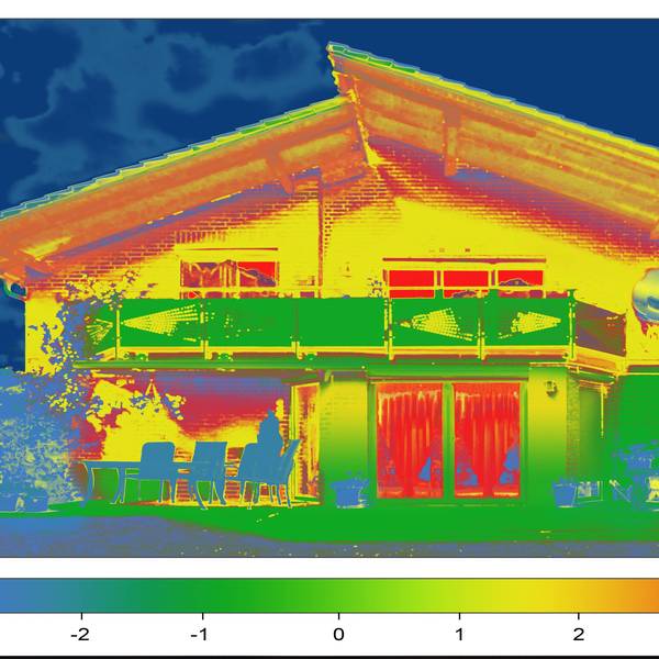 Thermographie-Bild von einem Haus