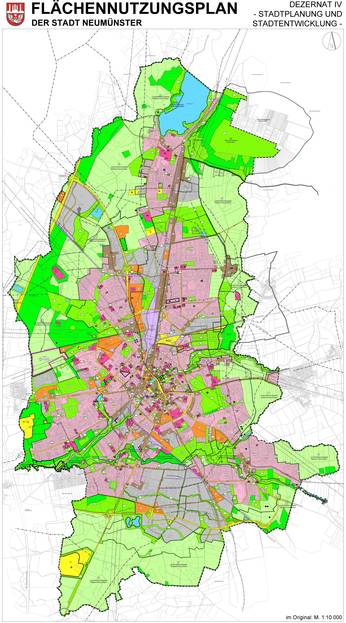 Der aktuell gültige Flächennutzungsplan der Stadt Neumünster – Stand: September 2023