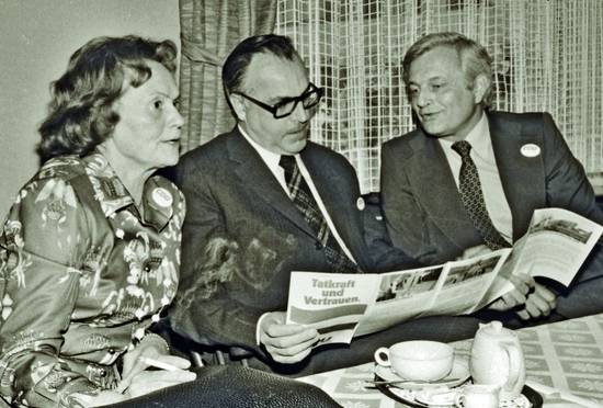Alexandrine von dem Hagen mit Dr. Helmut Kohl und Herbert Gerisch. 