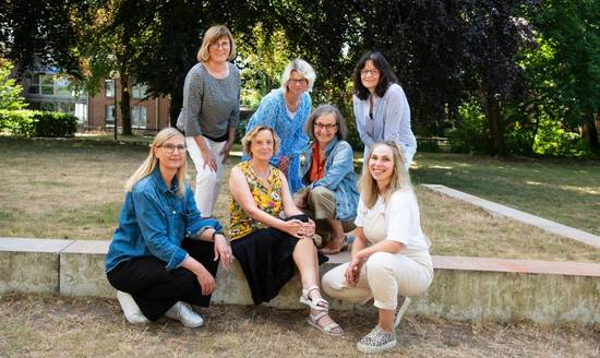 Das Team des Seniorenbüros: Sigrid Brügmann, Andrea Engel, Romi Wietzke, Christiane Johannsen, Micaela Sperber-Conrads, Elke Kuchler und Nele Dittmer.
