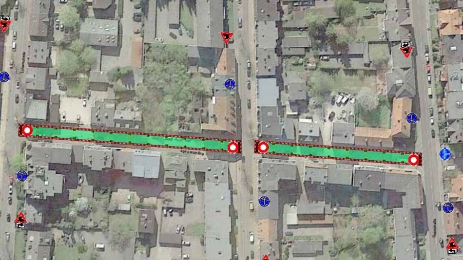 Verkehrszeichenplan Moltkestraße /Augustastraße Verkehrszeichenplan für die Moltkestraße und Augustastraße